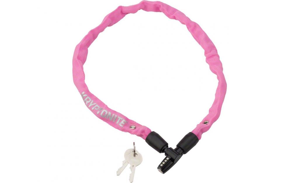 Zámek na klíč KRYPTONITE Keeper 465 4x650 mm - Pink