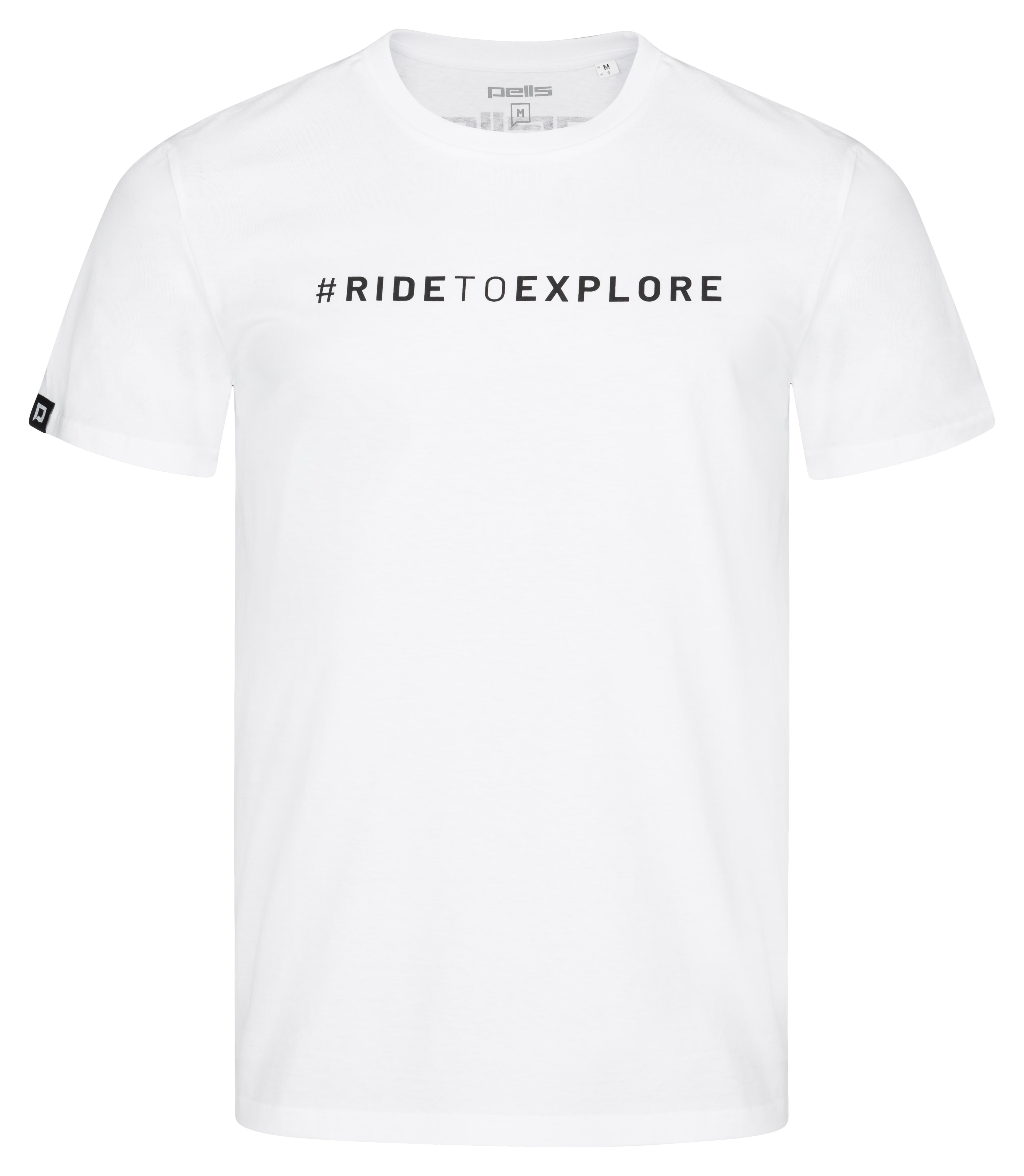Tričko PELLS Journey s logem #RIDETOEXPLORE White - S