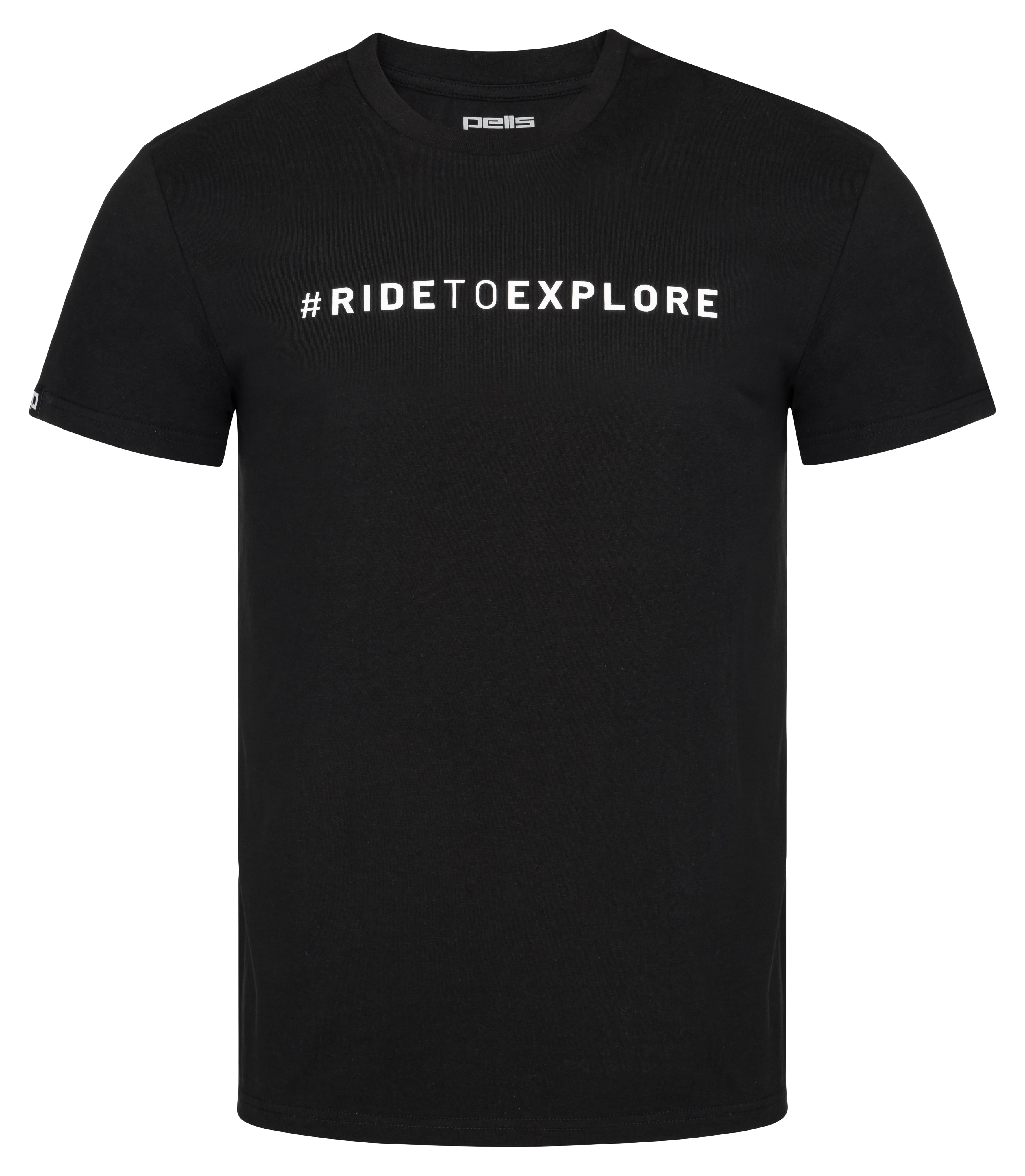 Tričko PELLS Journey s logem #RIDETOEXPLORE Black - S