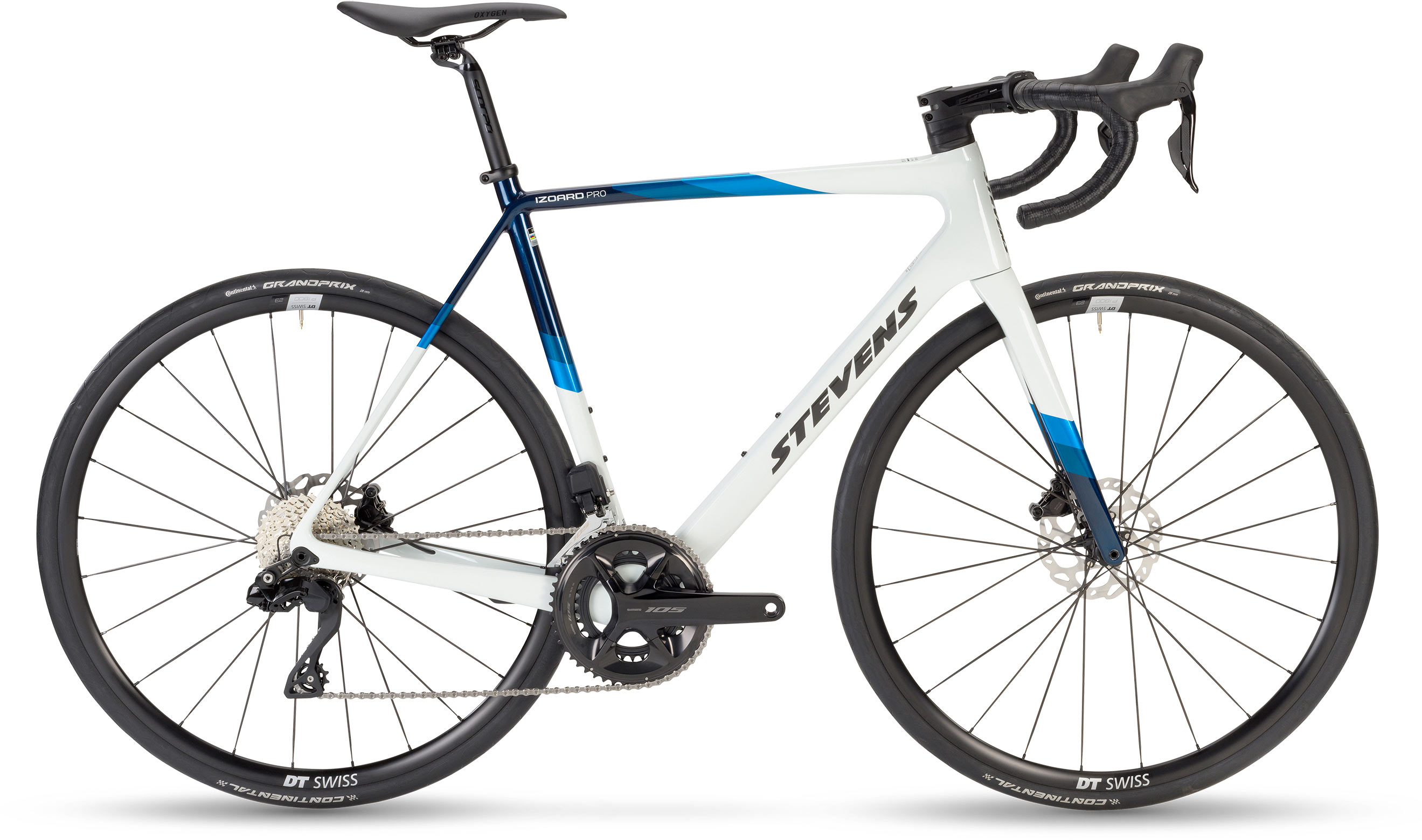 STEVENS Izoard 105 Di2 Carrara White Blue - 60cm 60cm