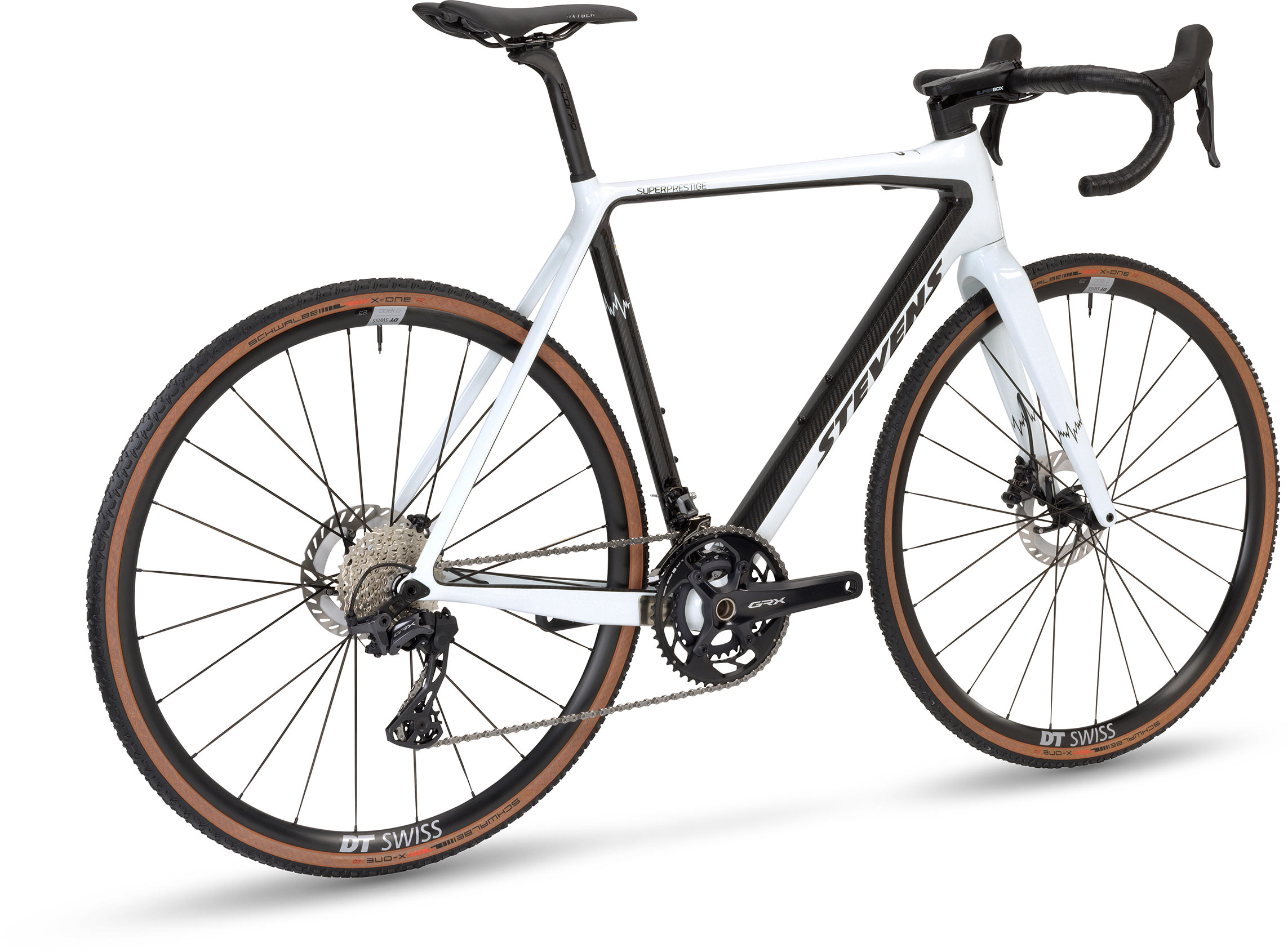 STEVENS Super Prestige 2*12 Carrara White Carbon - 58cm 58cm
