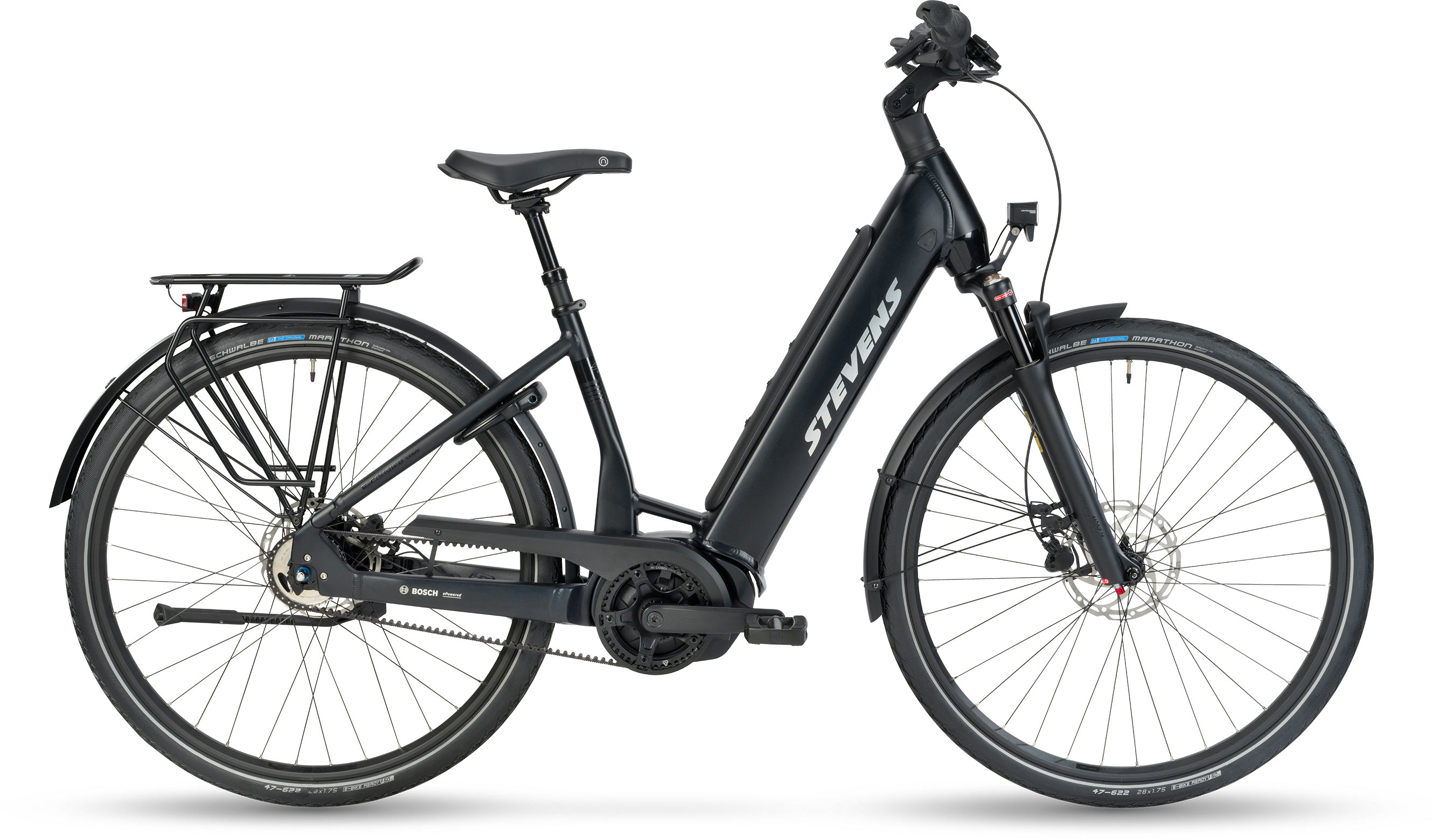 STEVENS E-Courier Luxe Forma Stealth Black - 46cm 46cm